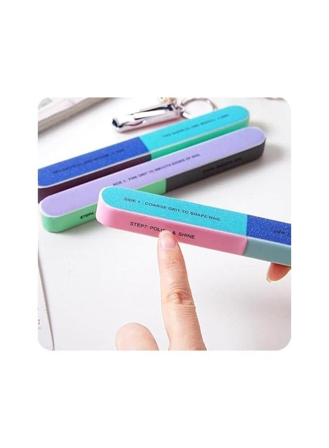 2Pieces 7 Way Nail Buffer Buffer Sanding Board Manicure Tools Manicure Tools Makeup Tools & Accessories (4)