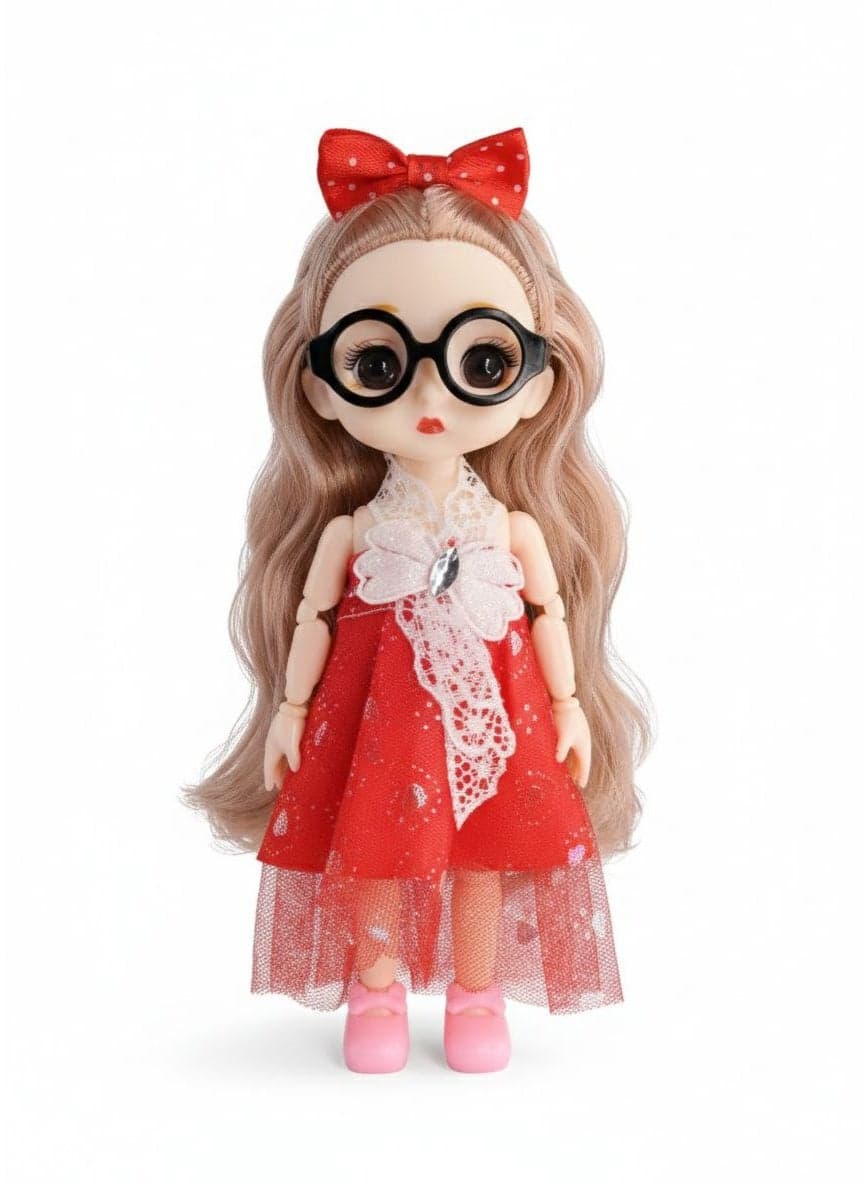 Fully articulated kids doll with movable joints in legs, arms, elbows, and all body parts, easy to pose for realistic and fun playtime, perfect as a daily toy and also ideal as a decorative piece for girls' rooms, beautifully designed with attractive details to enhance imagination and creativity, a wonderful gift for girls on any occasion. Fashion Dolls (8)