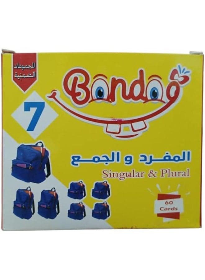 Bondok Singular and plural Flashcards to Increase Learning Focus and Develop Children's Observation Skills, Set of 60 Cards Flash Cards