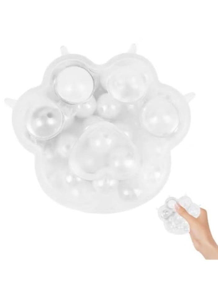 Fufu Squishy, Tapa Squishy, Cat Paw Squeeze Toy, Cute Cat Paw Shaped Squishy Balls, Fidget Toy, Stress Relief, Easy to Clean, Suitable for Boys and Girls to Relax (White)