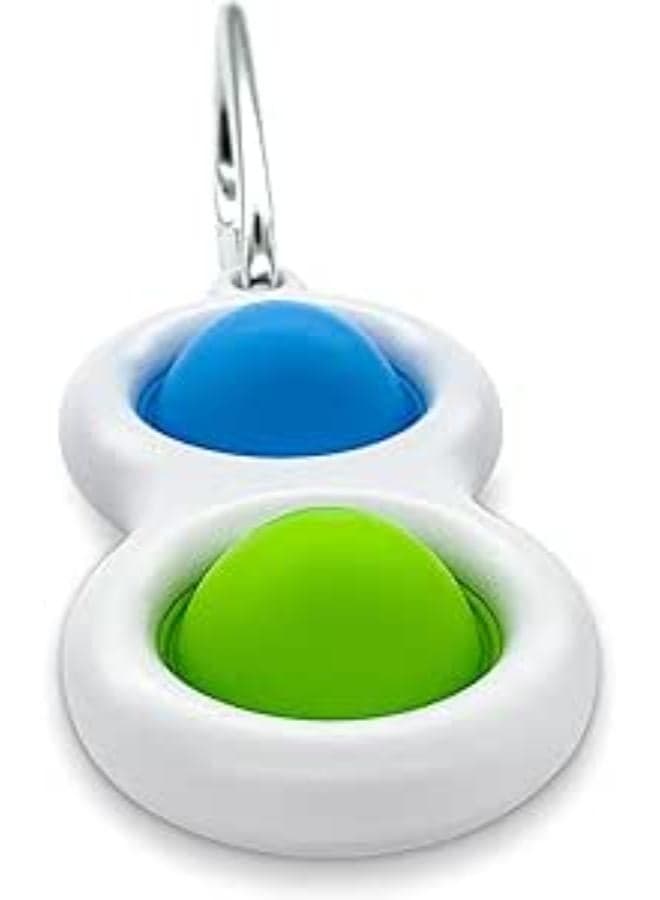 Simple Dimple Fidget Toy - Mini Pop Push it - Fidget Toys for Anxiety - Stress Relief Toys (Blue and Green), Blue and Green, Small