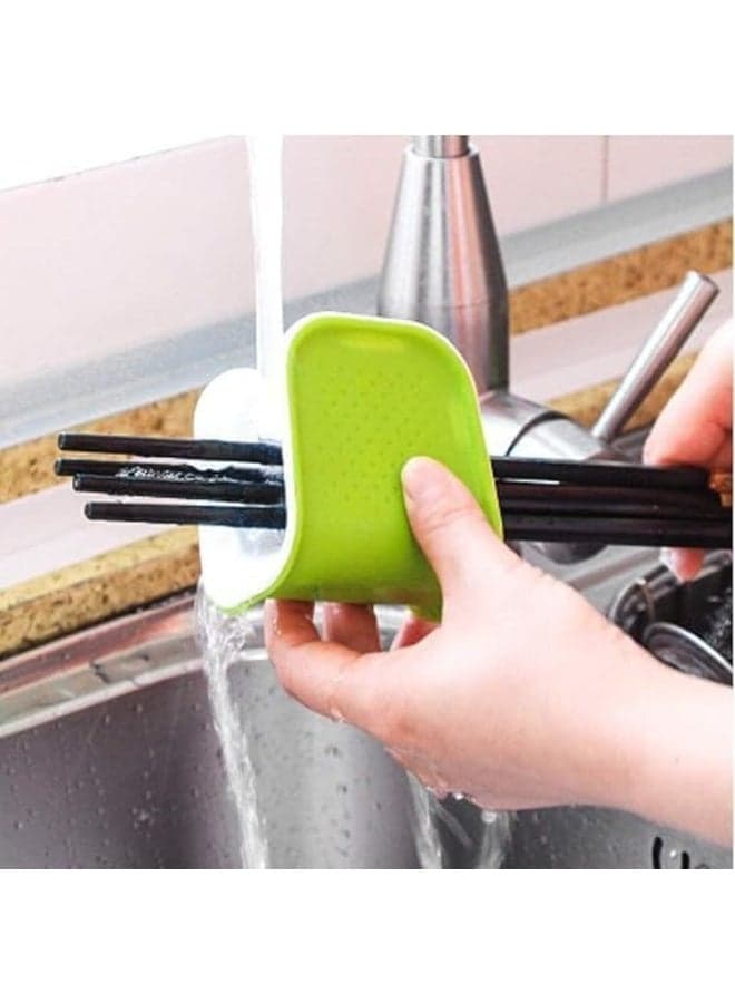 Non-slip cutlery cleaning brush, ABS cutlery cleaner, double-bristled cleaning brush for kitchen utensils, chopsticks, forks, spoons, knives, and washing. (2 pieces) (7)