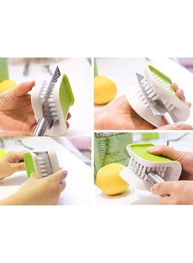 Non-slip cutlery cleaning brush, ABS cutlery cleaner, double-bristled cleaning brush for kitchen utensils, chopsticks, forks, spoons, knives, and washing. (2 pieces) (4)