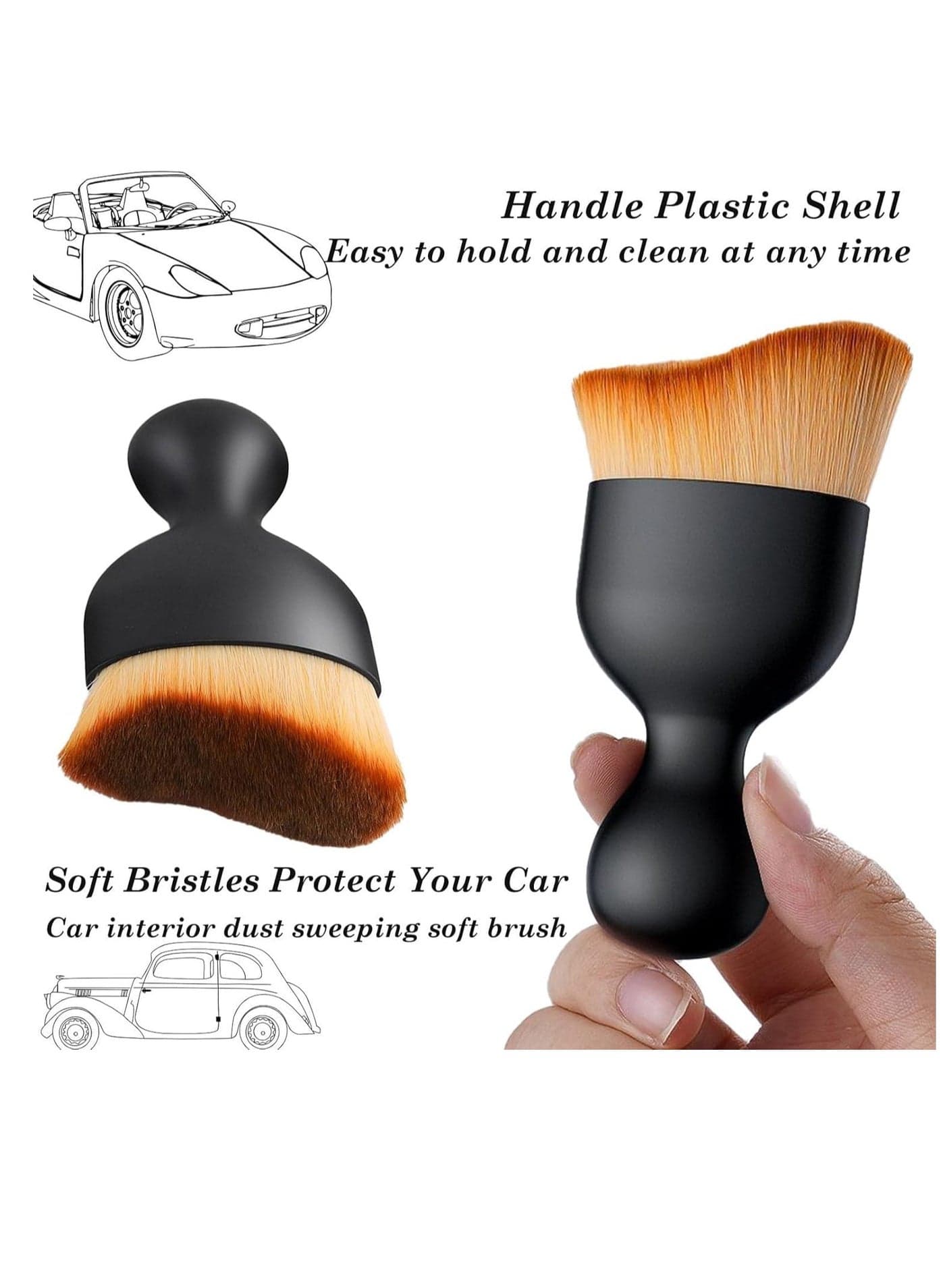 Ultra Soft Car Interior Dust Sweeping Brush – Scratch-Free Detailing Brush Set for Ultimate Interior Cleaning (4)