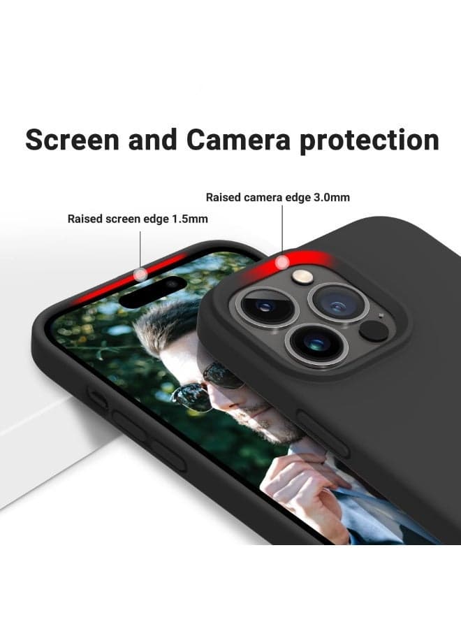 Compatible with iPhone 11 Pro Case 5.8 Inch Slim Liquid Silicone 4 Layers Soft Gel Rubber Shockproof Protective Phone Case with Anti Scratch Microfiber Lining (Black) Cases & Covers (6)