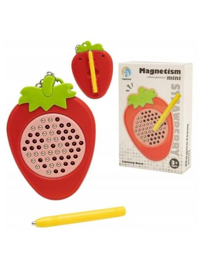 Mini magnetism toy mega creative Strawberry with medal.
