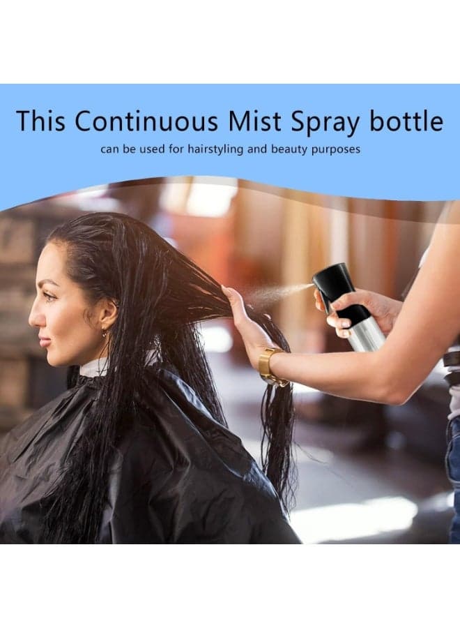 Home Spray Bottle for Hair (200ml) - Black Continuous Empty Ultra Fine Plastic Water Mist Sprayer – For Hairstyling,Curly Hair,Cleaning, Salons, Plants, Essential Oil Scents (٦)