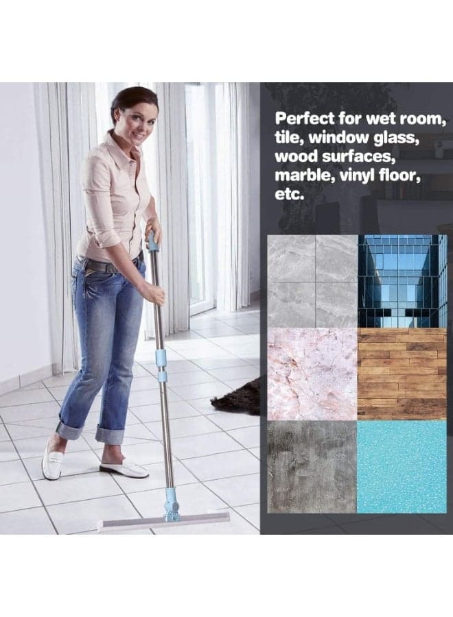 Heavy-duty floor cleaning mop with adjustable telescopic handle. Width: 50cm Multicolour Squeegees (4)