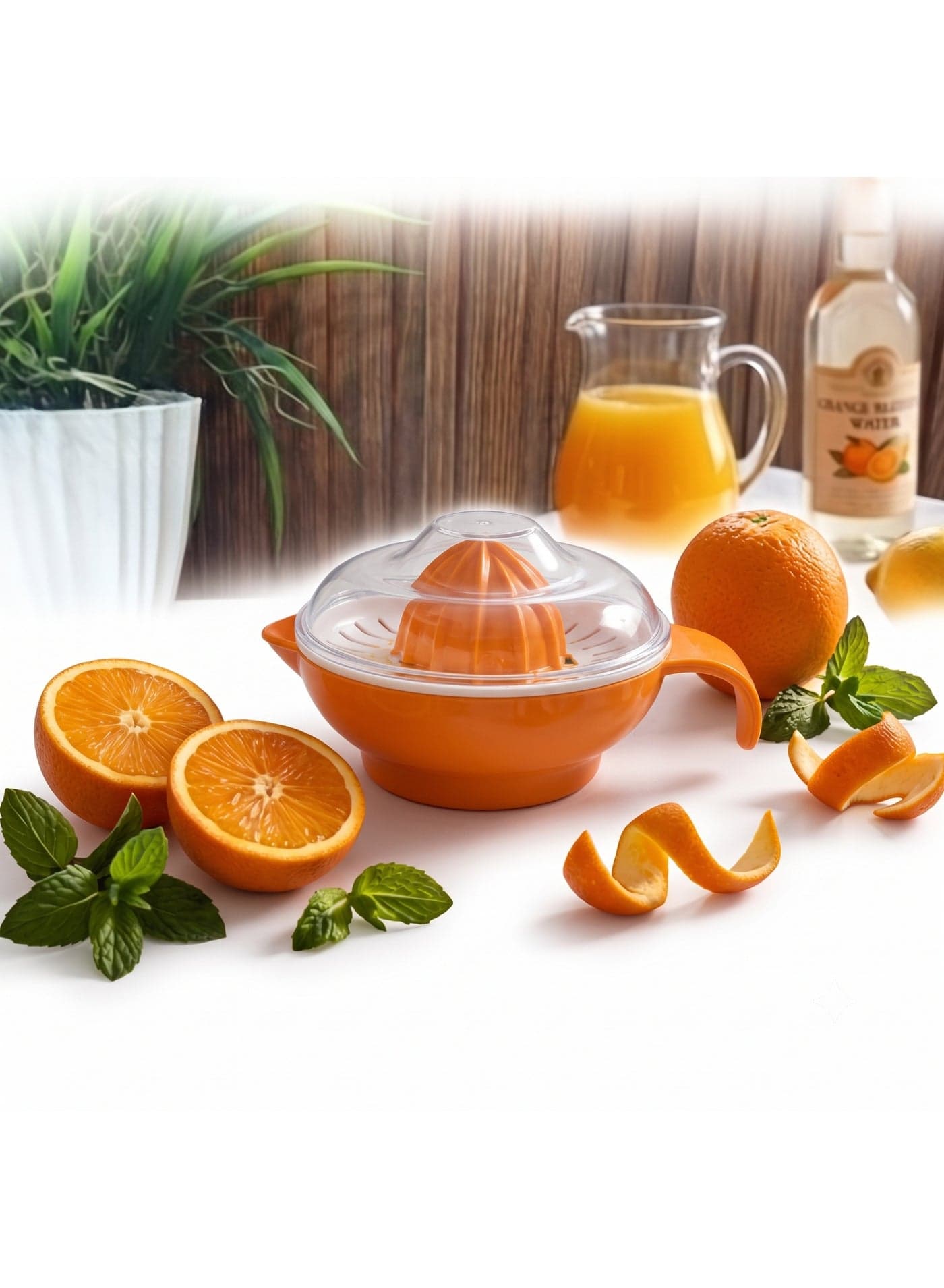 Heavy-Duty Manual Orange and Citrus Juicer – Pressure-Resistant Lemon Squeezer with Built-In Strainer Lid (Random Color)