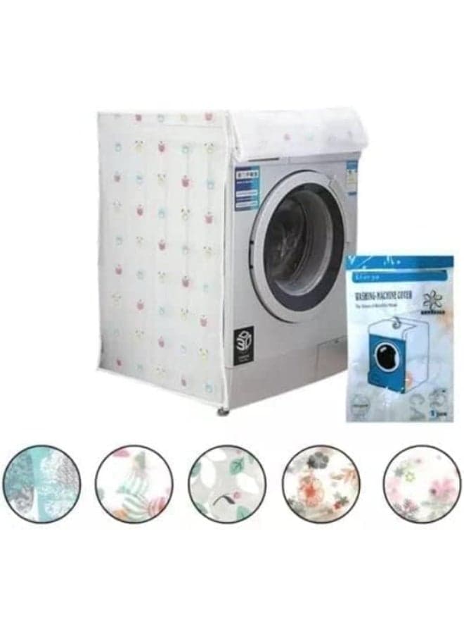 Waterproof Washing Machine & Dishwasher Cover for Front Load, PEVA Material, Zippered Design, Dust & Moisture Protection (٦)