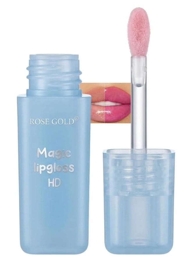 ROSE GOLD Magic HD Lip Gloss with Wand Applicator, 6 ml, 1 Piece, RG-499