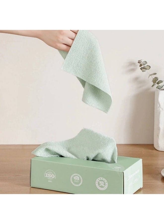 Reusable Microfiber Cleaning and Drying Wipes with Dispenser Box Rags In A Box (20 count) - Reusable Wipes for Cleaning - Edgeless Terry Towels, Shop Rags, Wash, Dust, Disposable, House, Dish Cloths & Dish Towels