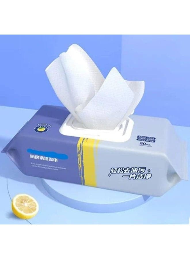 Generic Kitchen Cleaning Wipes 80 PCS – Multi-Purpose Degreasing Wet Wipes for Kitchen Surfaces & Appliances (7)