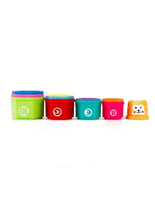 Sounding Hexagon Rainbow Tower Stacking Toy (Random Color) - 11 Pieces Stacking & Nesting Toys (٤)