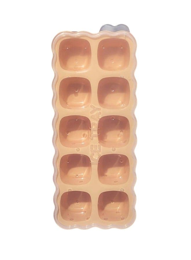 Ice cube tray with lid made of high-quality plastic. It contains 10 large holes, ideal for cooling drinks and juices. Multi-colored. Ice Molds (٣)