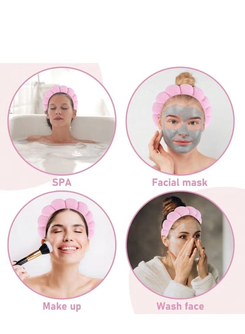 Women’s Sponge Hair Band – Puffy Headband for Skincare & Hair Styling (Color May Vary) (3)