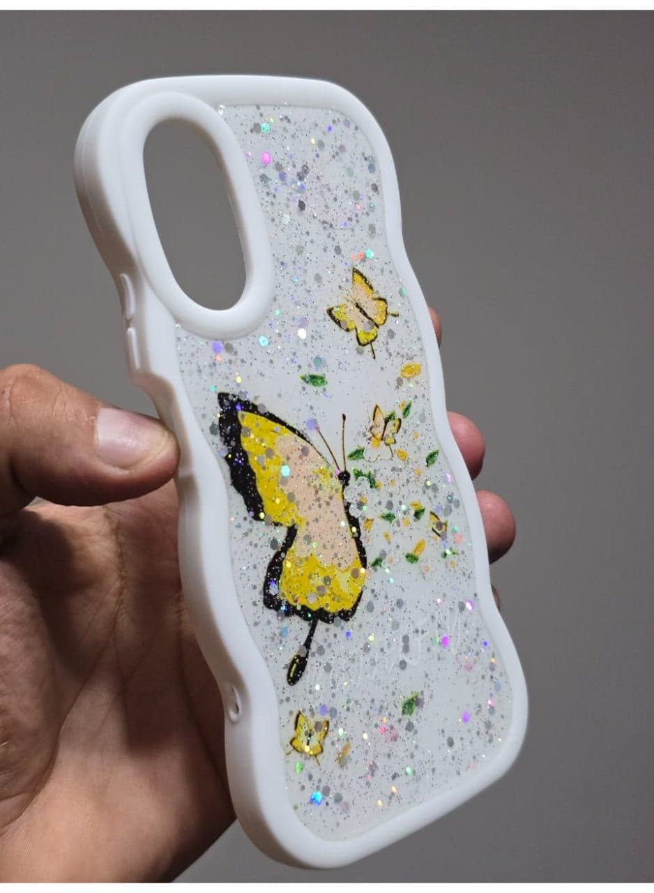 Butterfly Print Back Cover Compatible With Phone Oppo A38 4G Cases & Covers (٢)