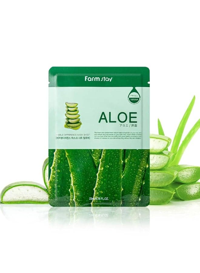 Visible Difference Mask Sheet Aloe For Soothing & Hydration 23ml Skin Care Masks
