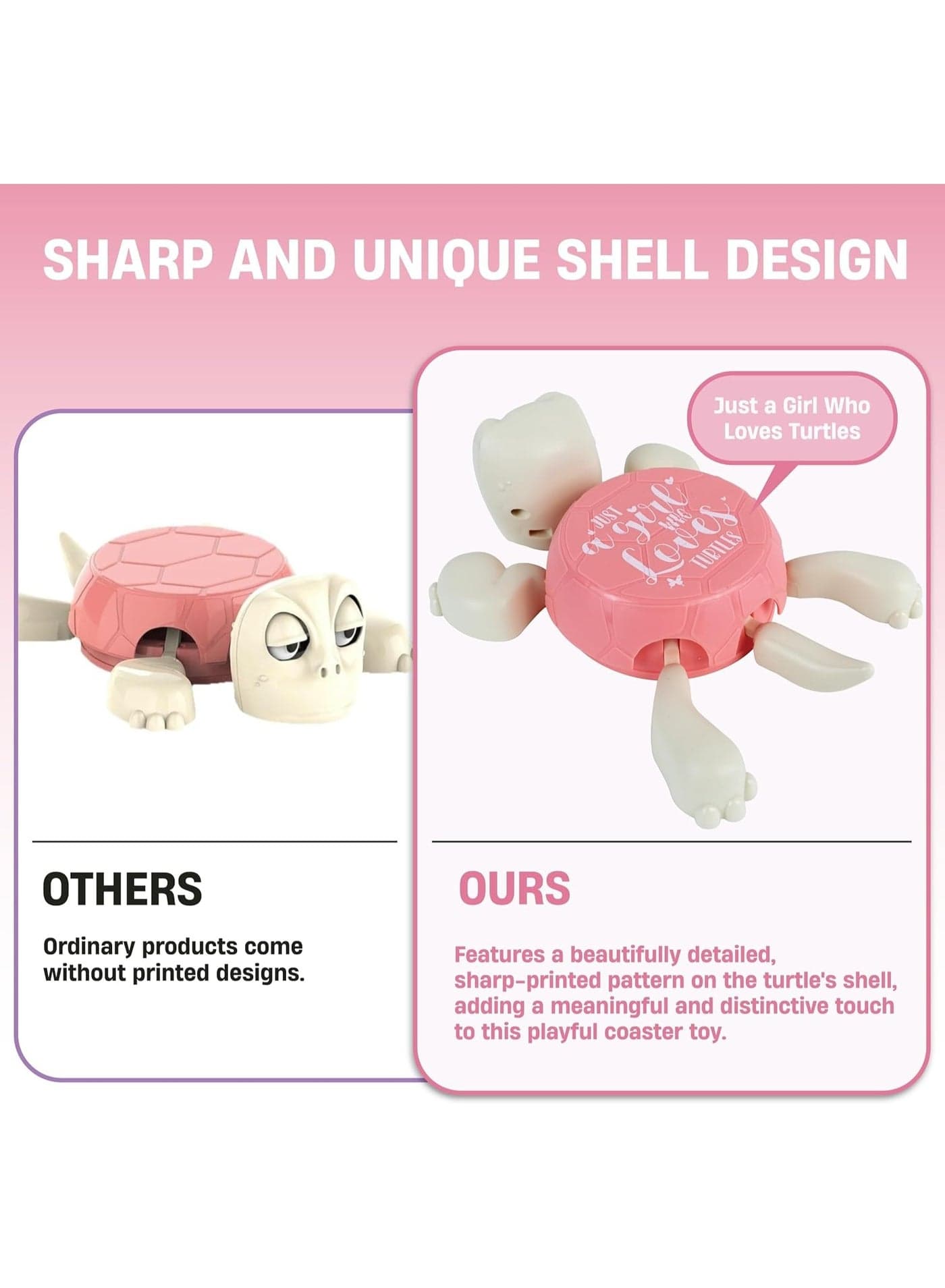 Turtle Cup Holder, Turtle Coaster, 3D Printed Funny Tea Coasters with Interactive Expression, Insulated Drink Mat for Coffee and Wine Glasses, Home Decor and Kitchen Accessories z-1186 (9)