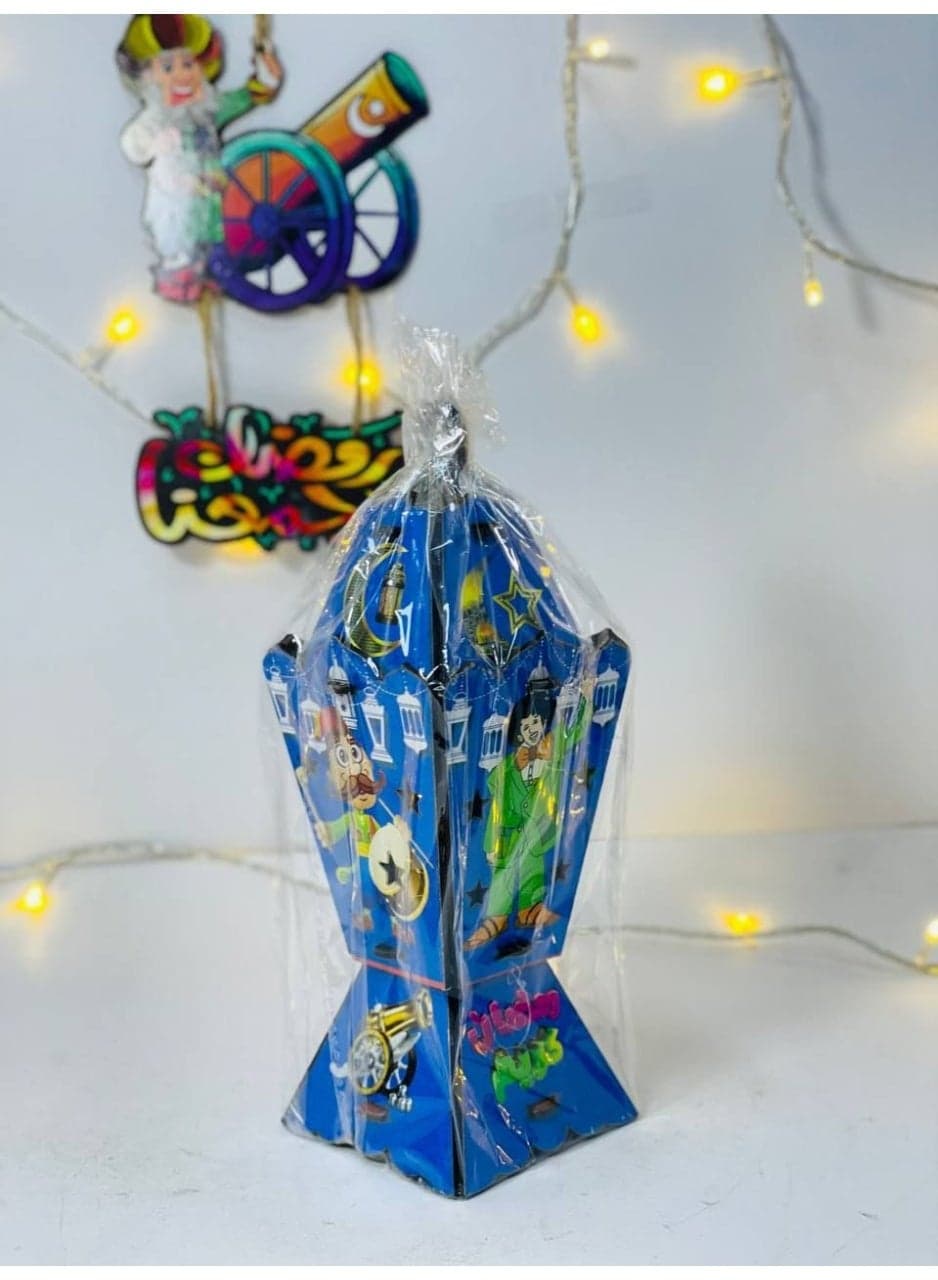 Disney Lantern Set: 4 lanterns featuring Ramadan characters, made of colorful wood that lights up and plays Ramadan songs. Size: 8*22 cm (3)