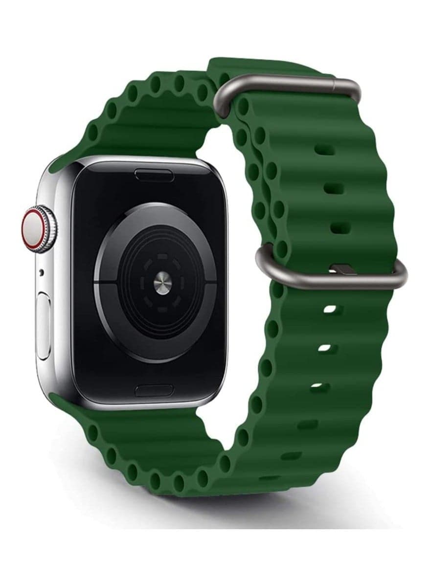 Ocean Band For Apple Watch Ultra 49mm 45mm 44mm 42mm Waterproof Soft Silicone Sport Wristbands Replacement Strap iWatch Ultra SE 8 7 6 5 4 3 2 1 Smartwatch Bands