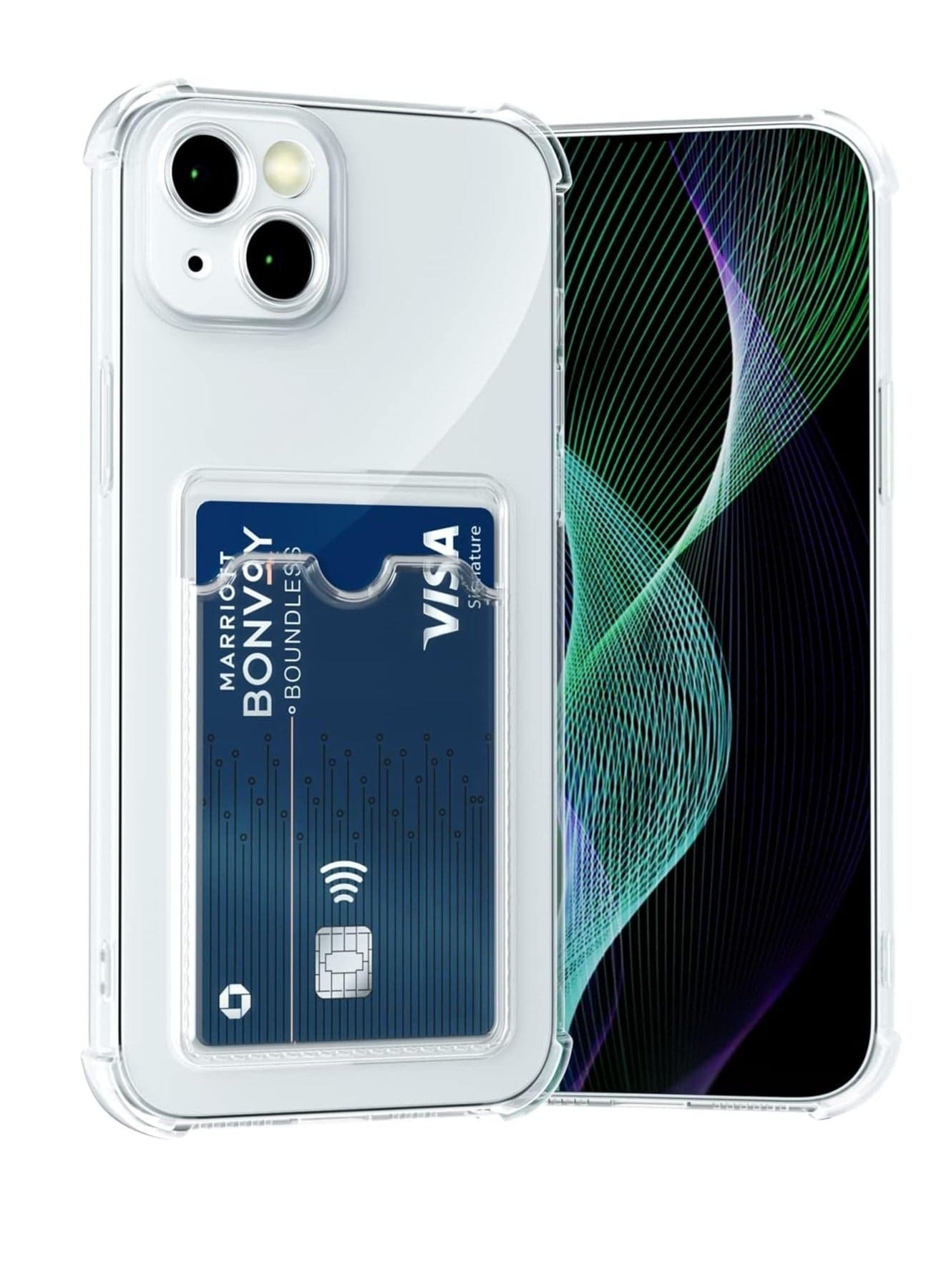 Wallet Phone Case Slim Fit Card Slot Transparent Case Protective Soft Shockproof Case with Card Holder For Samsung Galaxy A25 5G Cases & Covers (٣)
