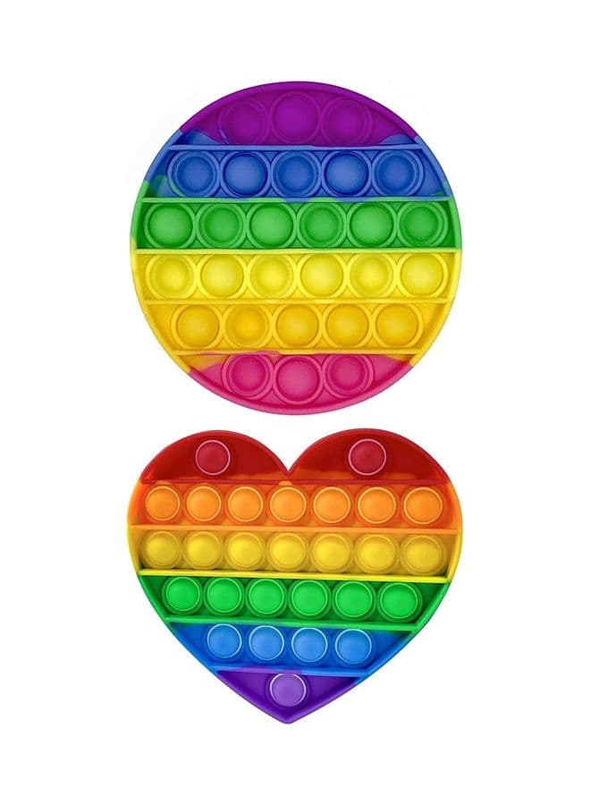 2-Pack Push Pop Bubble Fidget Sensory Toy Pop It