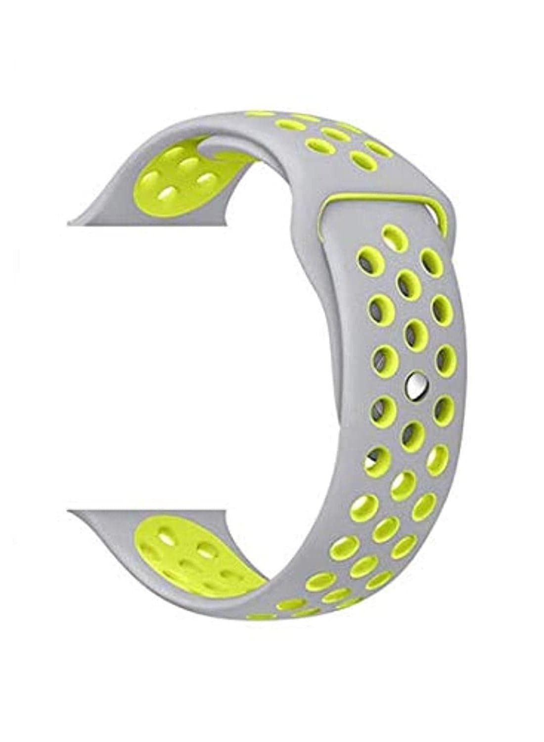 Compatible with Apple Watch Band 45mm 44mm 42mm 49mm ,Soft Silicone Sport Breathable Replacement Band Compatible for Apple Watch SE iWatch Series 7 8 6 5 4 3 2 1 ultra,Yellow/Grey Smartwatch Bands