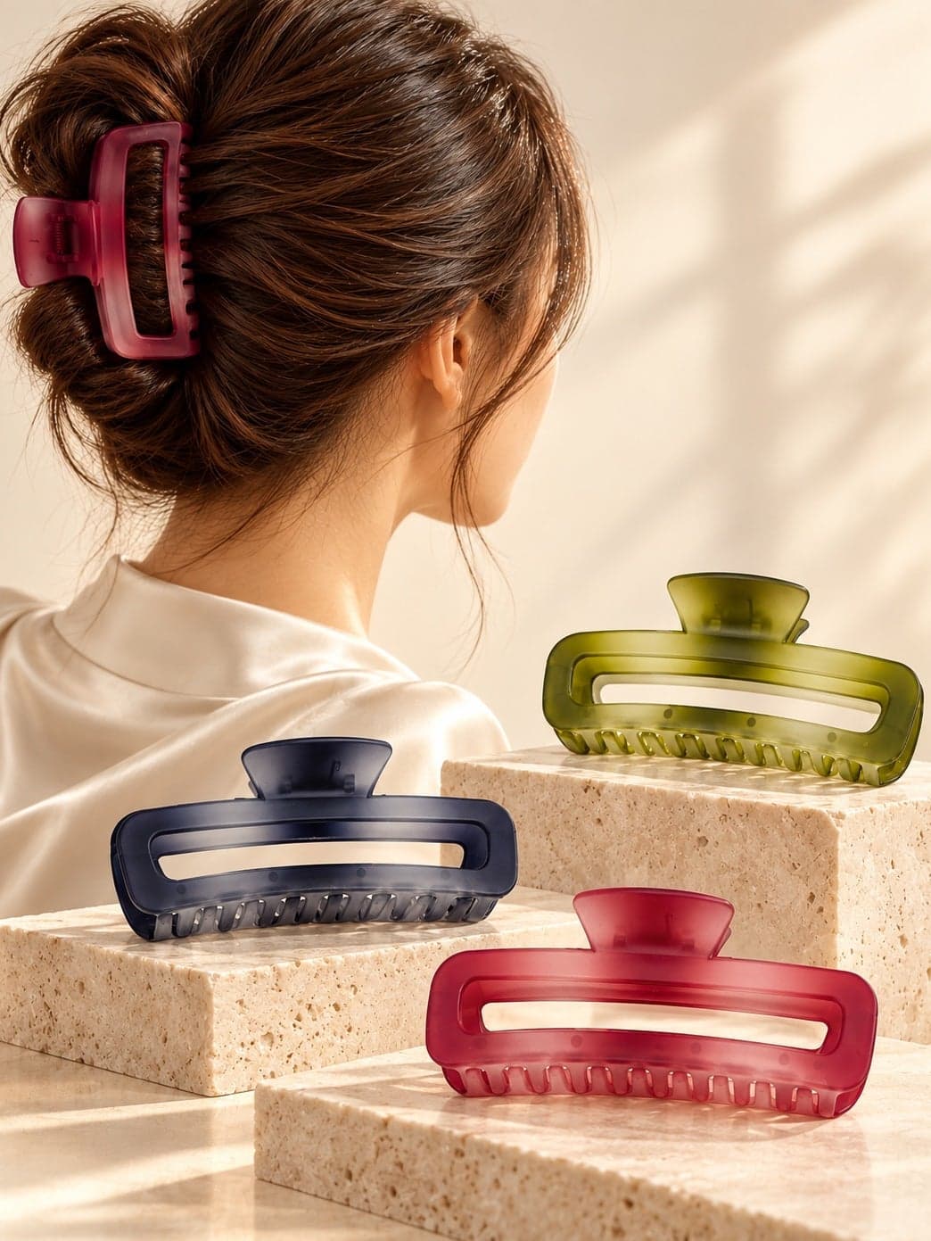 Set of 2 Hair Clips & Claw Clips – Dual-Tone Modern Design for Comfortable Everyday Wear