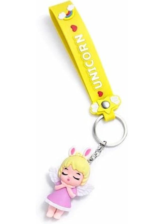 Angel design keychain, fun key ring, gift for kids and girls, multiple colors Key Chains