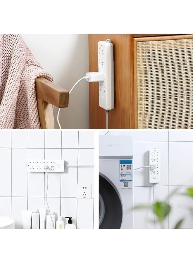1PC Self-Adhesive Power Strip Holder, Punch-Free Wall Mount Bracket with Slide Rail Design for Power Strips, Surge Protectors, Extension Boards, WiFi Routers, Remote Controls, Tissue Boxes, Picture Frames, LED Lights and Lightweight Devices – Random Color (7)