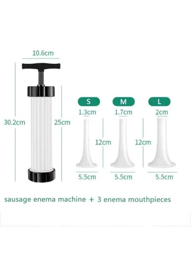 1pc manual sausage maker with 3 funnel nozzles Meat & Poultry Tools (٥)