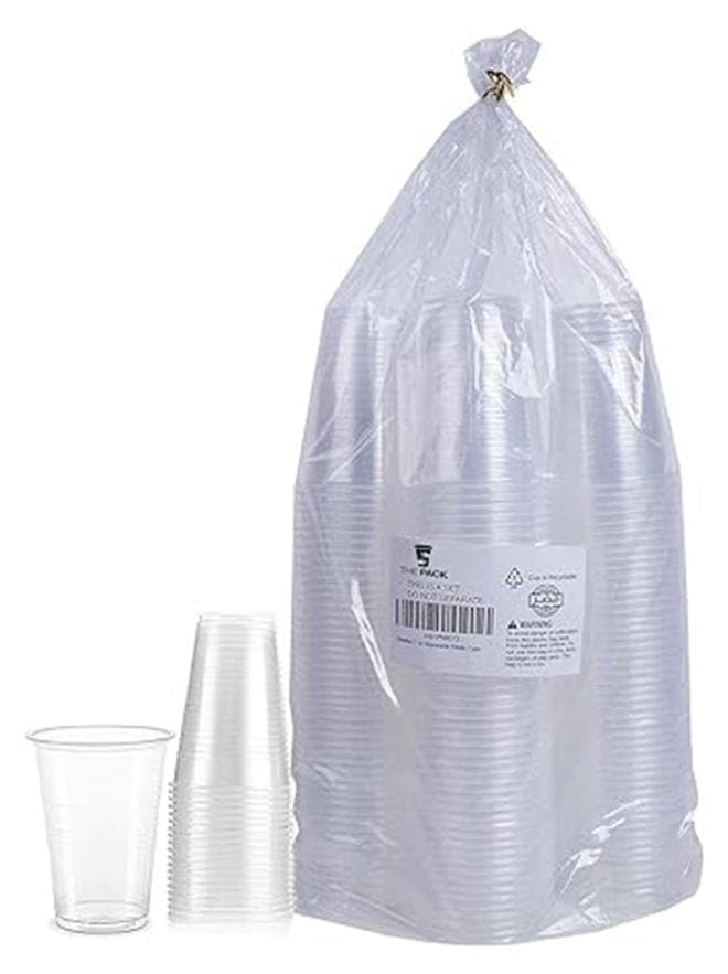 The Pack Clear Plastic Cups Cold Party Drinking Cups for Wedding Cups & Straws