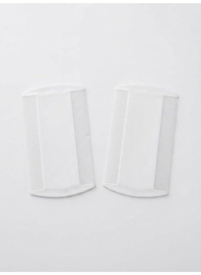 White Durable Comb - Double Sided Hair Lice Removal Comb - Effective and Safe for All Ages (2 Pack)