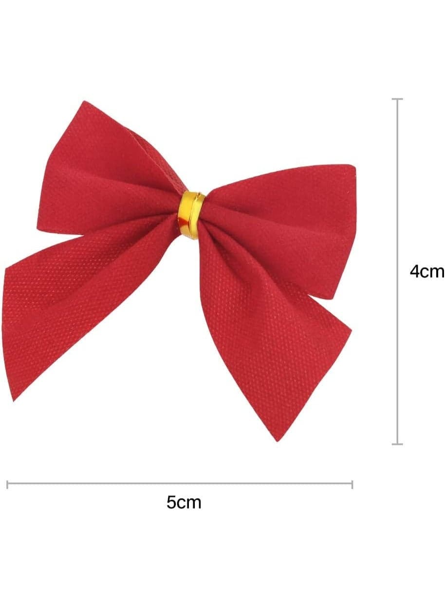 12 pcs. Red Decorative Bow – Elegant Gift Wrap & Home Decoration – Multiple Pack Options Home Decor Ornaments (6)