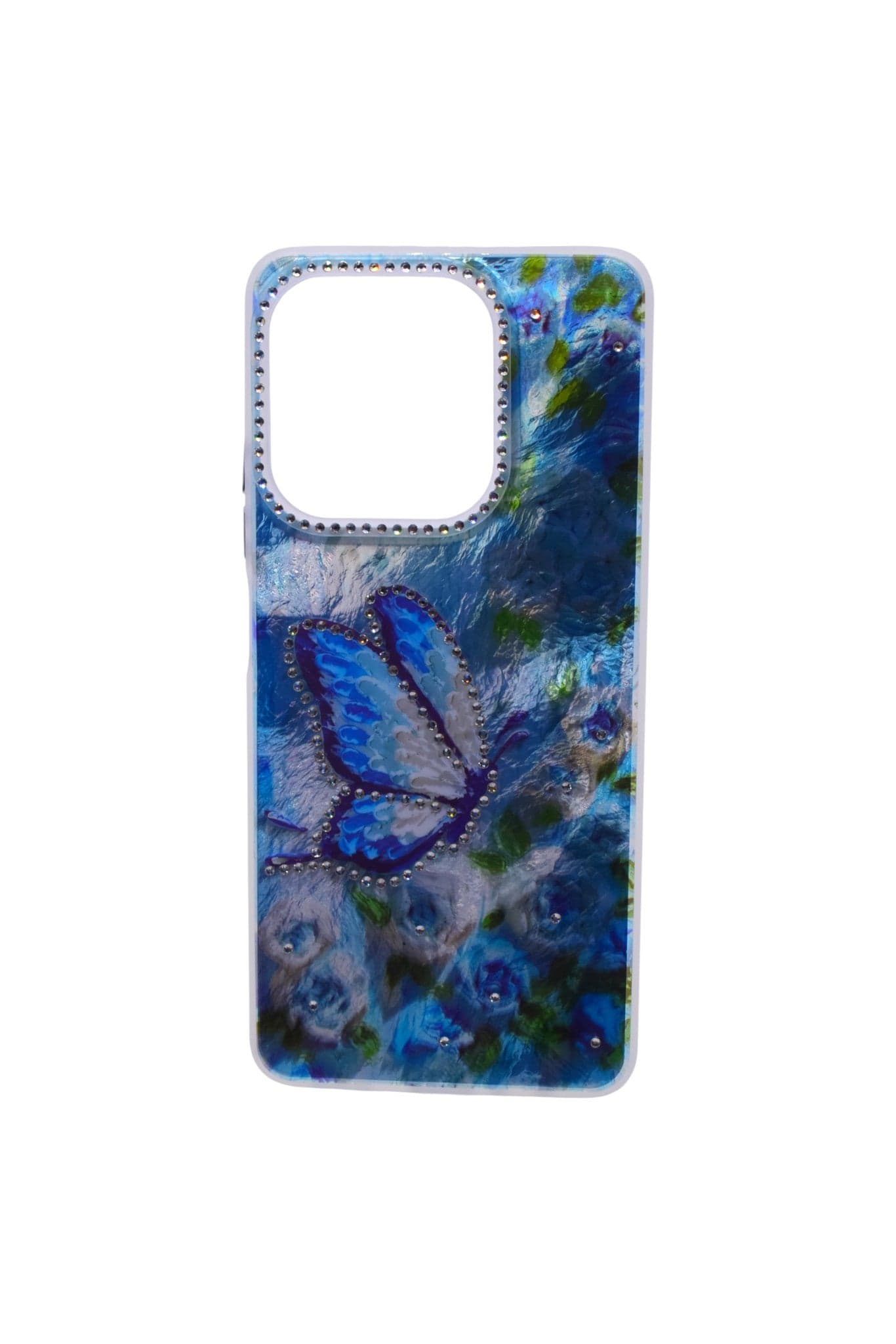 TPU Butterflies and Rhinestones Back Cover Case For OPPO A5 Pro - Multicolor CFS252