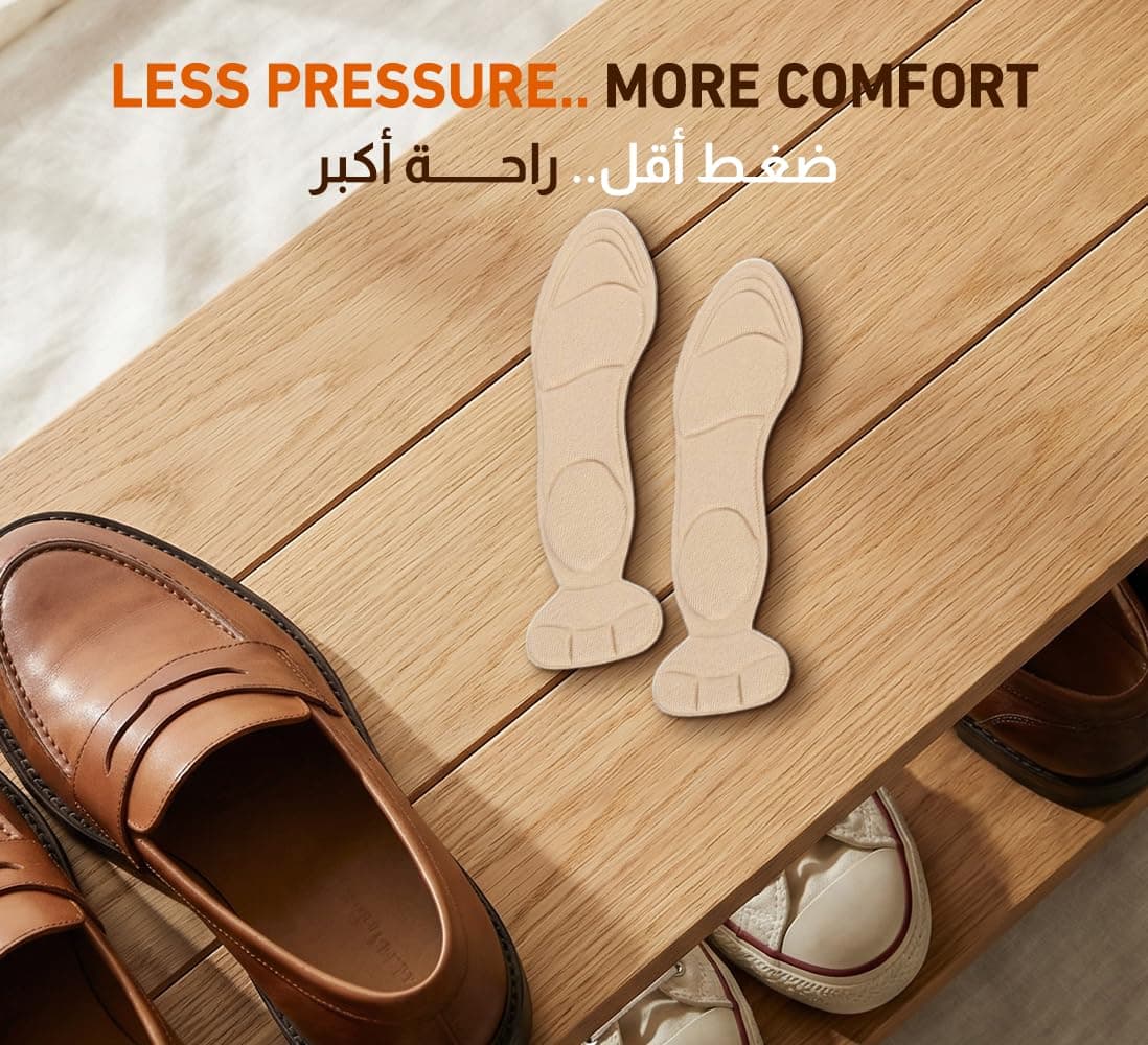 Tishta Heel Cushion & Protector - Soft Padding for Daily Comfort and Secure Fit - (onesize) - (Beige) Women's Shoe Care & Accessories (٤)