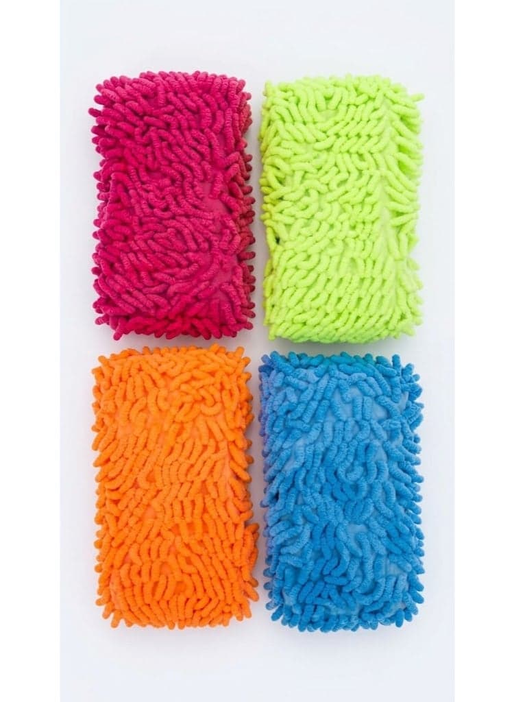 Double-sided microfiber cleaning and polishing sponge for cars and home