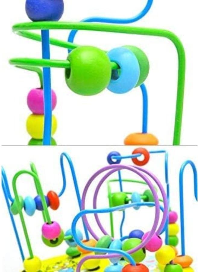 Kids Bead Maze Toy – Colorful Small Beads Activity Toy for Children, Fine Motor Skills and Hand-Eye Coordination Learning Toy Mathematics & Counting (٤)