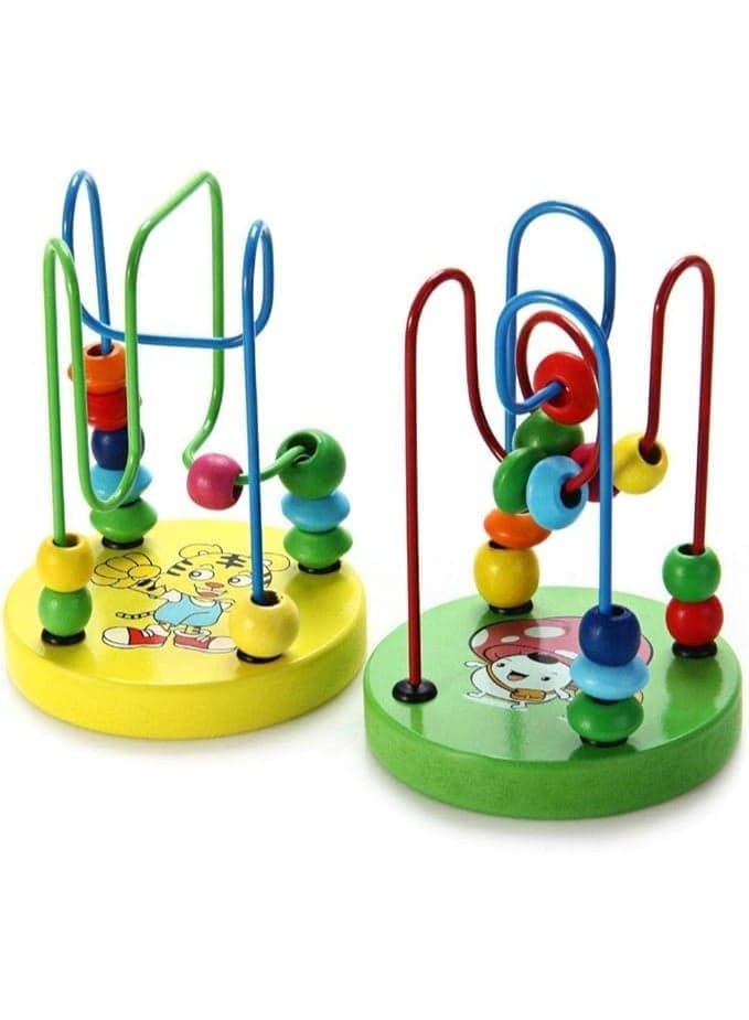 Kids Bead Maze Toy – Colorful Small Beads Activity Toy for Children, Fine Motor Skills and Hand-Eye Coordination Learning Toy Mathematics & Counting (٢)