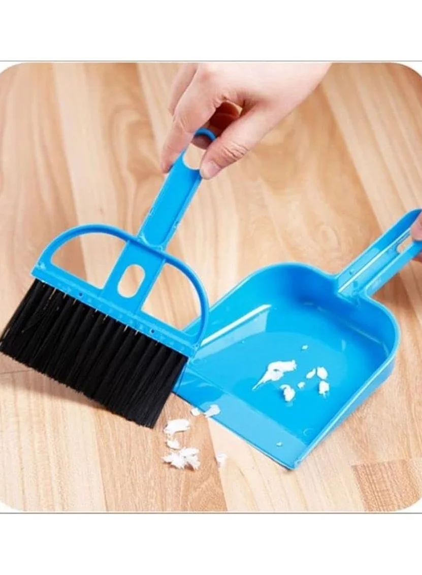 Mini Dustpan and Brush Set, Multi-Functional Cleaning Tool with Hand Broom Brush, Plastic Dust Pan, Pack of 2 Set, Dustpan Cleaning Sweeper Toilet Brush Holders (2)