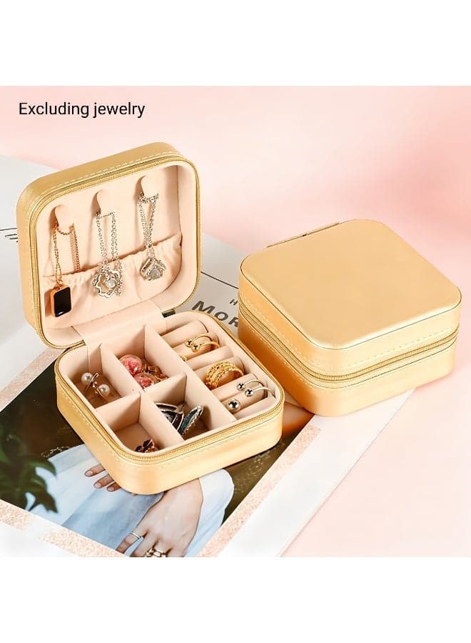 1pc portable travel jewelry organizer - multi-compartment jewelry box for storing rings, earrings and necklaces | Luxury Gift for Women | Scratch-Resistant Storage Jewellery Organizers (٢)