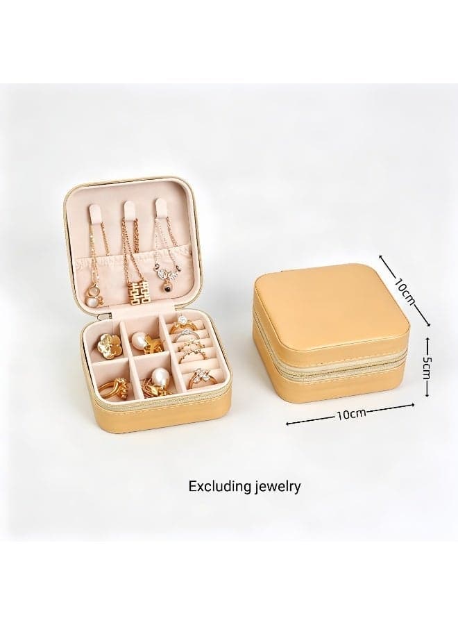 1pc portable travel jewelry organizer - multi-compartment jewelry box for storing rings, earrings and necklaces | Luxury Gift for Women | Scratch-Resistant Storage Jewellery Organizers (٣)