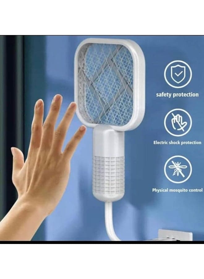 Electric Mosquito Swatter Racket – USB Rechargeable Fly Zapper with High-Voltage Mesh – Handheld Insect Killer for Mosquitoes, Flies, Bugs – Safe & Lightweight (Assorted Colors) (٧)