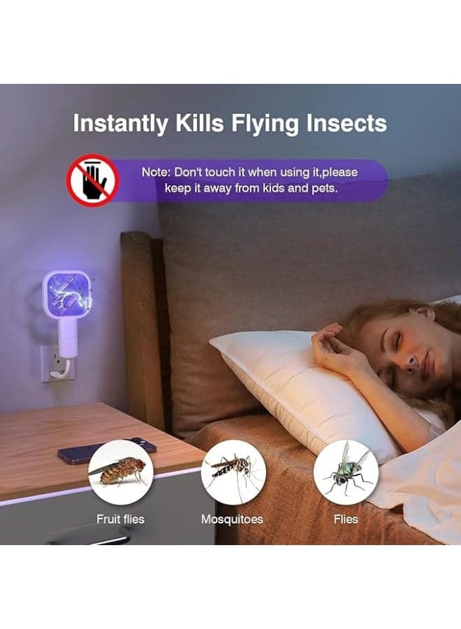 Electric Mosquito Swatter Racket – USB Rechargeable Fly Zapper with High-Voltage Mesh – Handheld Insect Killer for Mosquitoes, Flies, Bugs – Safe & Lightweight (Assorted Colors) (٣)