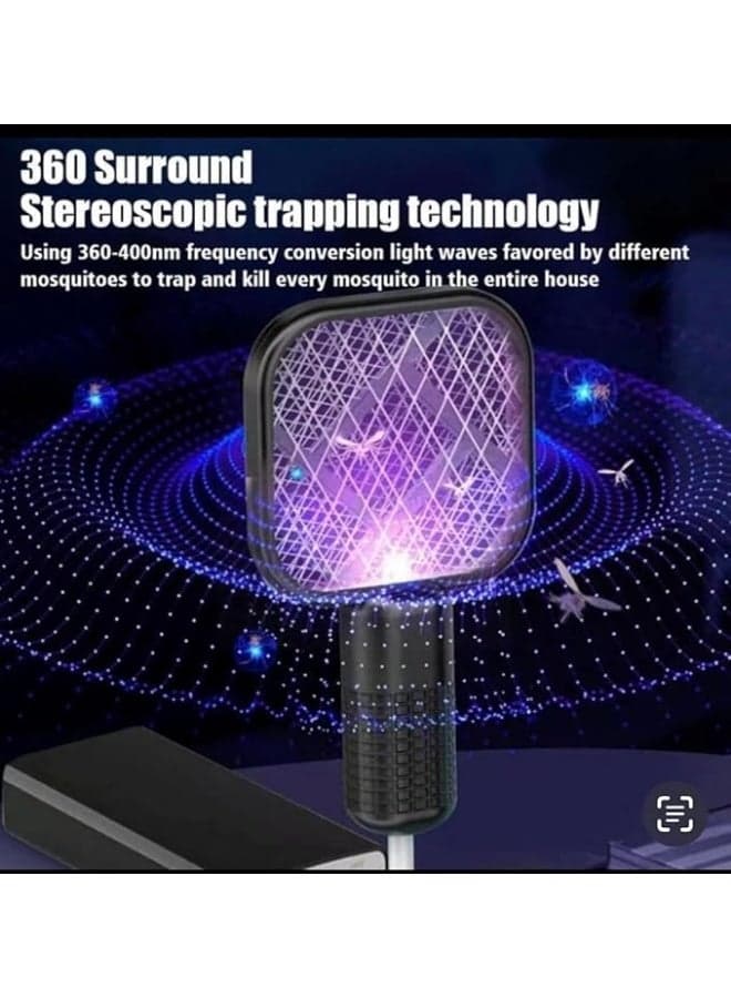Electric Mosquito Swatter Racket – USB Rechargeable Fly Zapper with High-Voltage Mesh – Handheld Insect Killer for Mosquitoes, Flies, Bugs – Safe & Lightweight (Assorted Colors) (٦)
