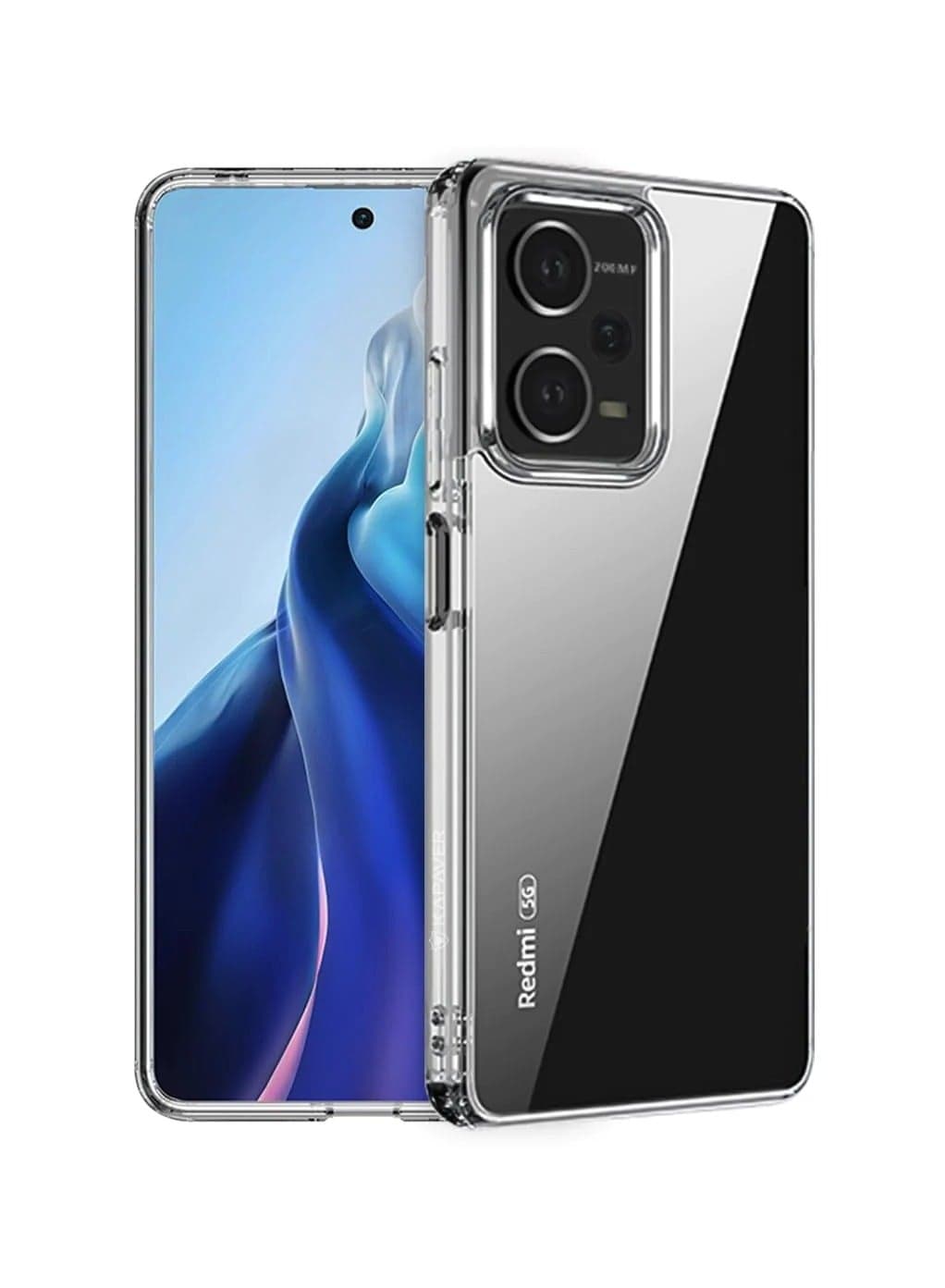 Silicone Case Compatible with Redmi Note 12 Pro 5G/Poco X5 Pro 5G Case Protective Case Shockproof Anti Fall Anti Scratch Soft TPU Silicone Cover Premium Transparent