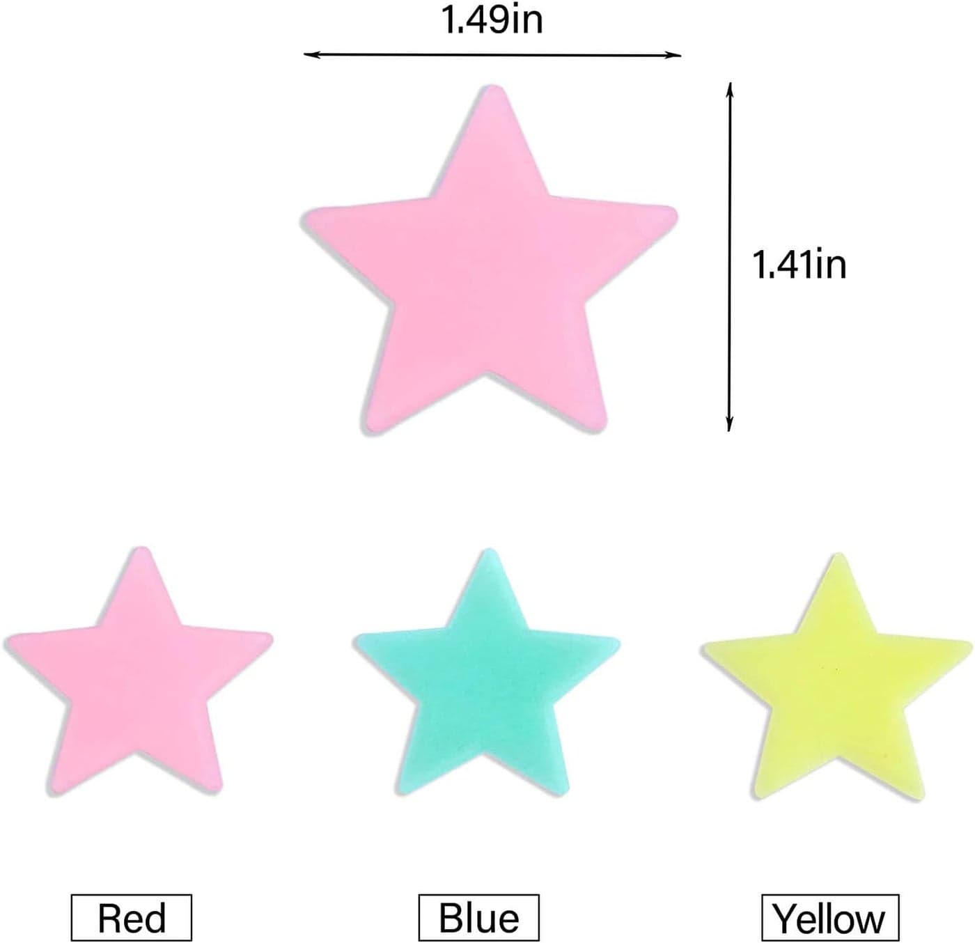 (Blue) In The Dark Luminous Stars Fluorescent Noctilucent Plastic Wall Stickers Murals Decals for Home Art Decor Ceiling Wall Decorate Kids Babys Bedroom Room Decorations Nursery Wall Decor (٥)