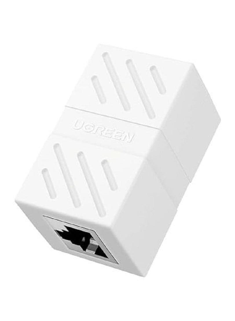 RJ45 Network Keystone Jack Inline Coupler Female To Female 1pcs White