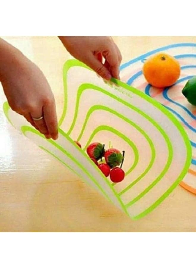 4 Piece Foldable Blanche Set - Best Cutting Board, Household Clear Kitchen Fruit Non-Slip Large Size Creative Plastic Board OO-22 Kitchen Utensils & Gadgets (٦)